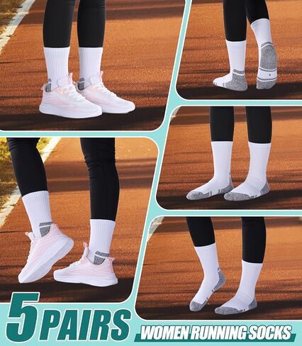 جوارب رياضية للجري والمشي لمسافات طويلة للنساء والرجال، جوارب ضغط مبطنة دافئة للمشي، 5 أزواج in Kuwait