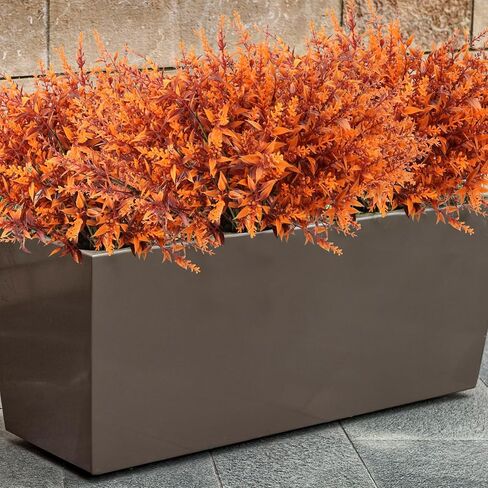 Fall Artificial Flowers, 14 Pcs Artificial Lavender Flowers, Home Plant Decoration, UV Resistant Faux Plastic Greenery, Faux Lavender Stems for Garden, Hanging Planter, Flora Fence, Balcony (Red) in Kuwait