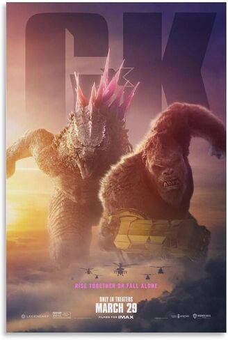 Generic Godzilla vs Kong 2 poster Movie Poster Artworks Canvas Poster Room Aesthetic Wall Art Prints Home Modern Decor Gifts Framed-unframed 16x24inch(40x60cm) in Saudi Arabia