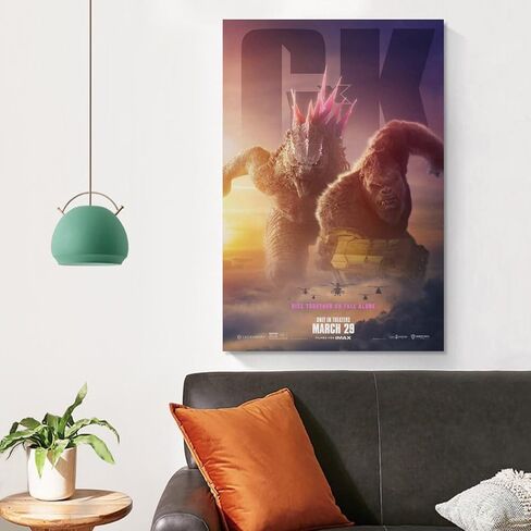 Generic Godzilla vs Kong 2 poster Movie Poster Artworks Canvas Poster Room Aesthetic Wall Art Prints Home Modern Decor Gifts Framed-unframed 16x24inch(40x60cm) in Saudi Arabia