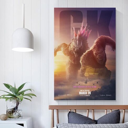 Generic Godzilla vs Kong 2 poster Movie Poster Artworks Canvas Poster Room Aesthetic Wall Art Prints Home Modern Decor Gifts Framed-unframed 16x24inch(40x60cm) in Saudi Arabia