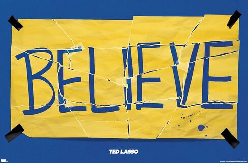 Trends International Ted Lasso - ملصق حائط Torn Believe، مقاس 14.72 بوصة × 22.37 بوصة، إصدار ممتاز غير مؤطر in Saudi Arabia