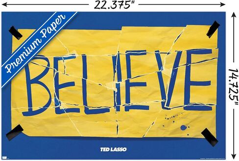 Trends International Ted Lasso - ملصق حائط Torn Believe، مقاس 14.72 بوصة × 22.37 بوصة، إصدار ممتاز غير مؤطر in Saudi Arabia