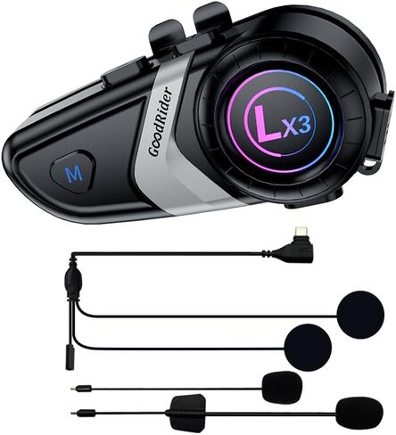 LX3 Motorcycle Bluetooth Headset,Sking Earphone,CVC Noise Cancellation Stereo Music Automatic answering,100 Hours Playing time High Sound Ultra-Thin Motorcycle Helmet Bluetooth in Saudi Arabia