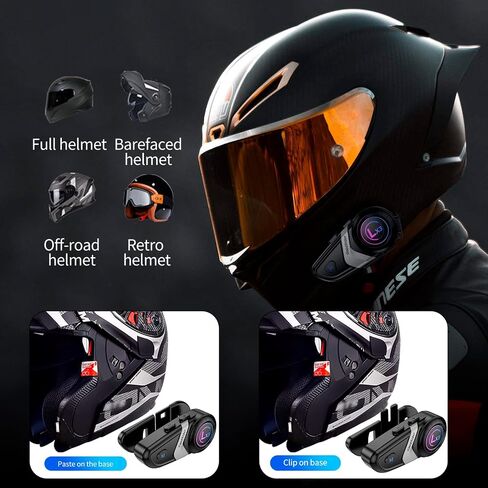 LX3 Motorcycle Bluetooth Headset,Sking Earphone,CVC Noise Cancellation Stereo Music Automatic answering,100 Hours Playing time High Sound Ultra-Thin Motorcycle Helmet Bluetooth in Saudi Arabia