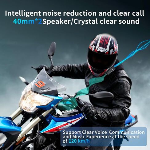 LX3 Motorcycle Bluetooth Headset,Sking Earphone,CVC Noise Cancellation Stereo Music Automatic answering,100 Hours Playing time High Sound Ultra-Thin Motorcycle Helmet Bluetooth in Saudi Arabia