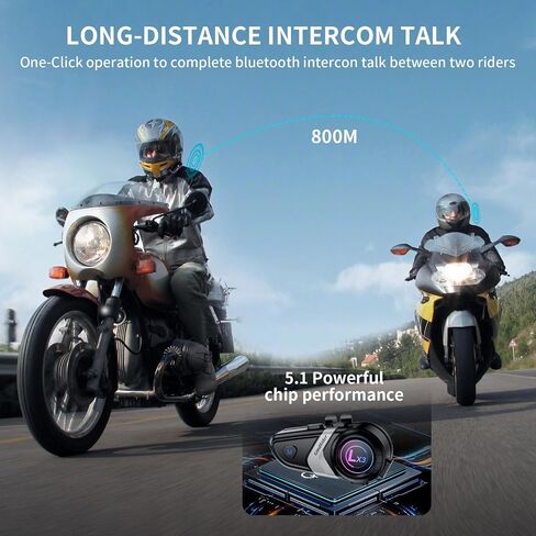 LX3 Motorcycle Bluetooth Headset,Sking Earphone,CVC Noise Cancellation Stereo Music Automatic answering,100 Hours Playing time High Sound Ultra-Thin Motorcycle Helmet Bluetooth in Saudi Arabia
