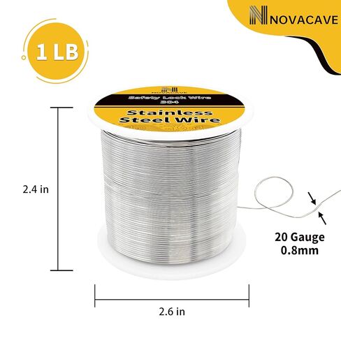 304 Stainless Steel Wire 1lb Spool, 16 Gauge Wire for Jewelry Making (Dia 1.3MM) in Saudi Arabia