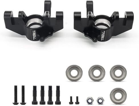 TREAL Alu# 7075 Front Steering Knuckles (Left&Right) for 1/10 Losi Hammer Rey U4 (Black) in Saudi Arabia