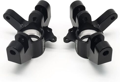 TREAL Alu# 7075 Front Steering Knuckles (Left&Right) for 1/10 Losi Hammer Rey U4 (Black) in Saudi Arabia