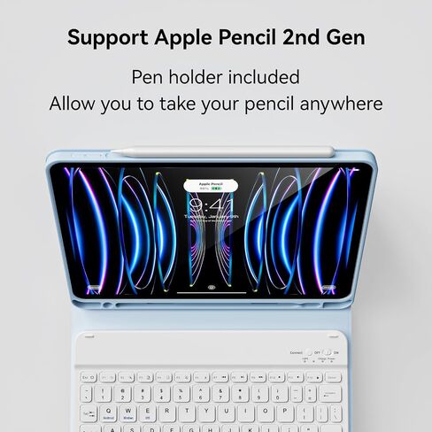 Keyboard Case for iPad Pro 11 Inch (4th/3rd/2nd Gen, 2022/2021/2020) in Saudi Arabia