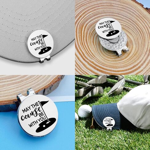 Funny Golf Ball Marker with Magnetic Hat Clip Stainless Steel,Novelty Golf Accessory with Gift Box,Best Golf Gifts for Men Women Husband Birthday Christmas Father's Day in Saudi Arabia
