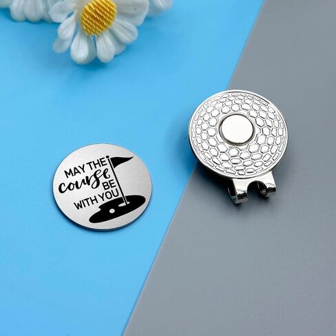 Funny Golf Ball Marker with Magnetic Hat Clip Stainless Steel,Novelty Golf Accessory with Gift Box,Best Golf Gifts for Men Women Husband Birthday Christmas Father's Day in Saudi Arabia