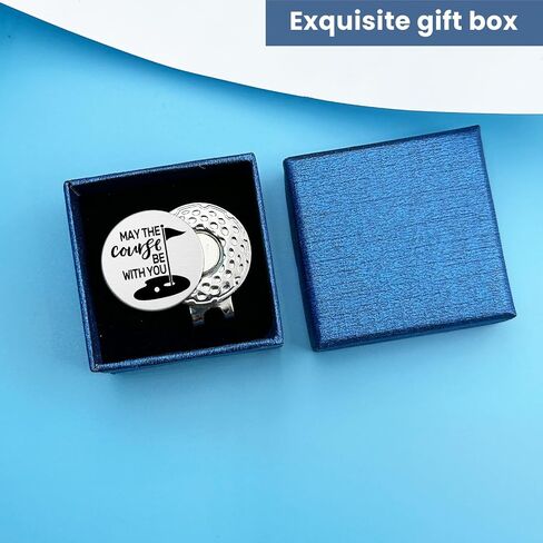 Funny Golf Ball Marker with Magnetic Hat Clip Stainless Steel,Novelty Golf Accessory with Gift Box,Best Golf Gifts for Men Women Husband Birthday Christmas Father's Day in Saudi Arabia