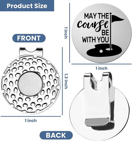 Funny Golf Ball Marker with Magnetic Hat Clip Stainless Steel,Novelty Golf Accessory with Gift Box,Best Golf Gifts for Men Women Husband Birthday Christmas Father's Day in Saudi Arabia