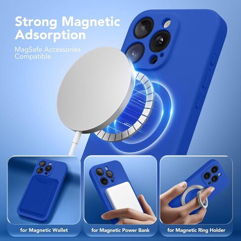 Magnetic for iPhone 14 Pro Max Case, Compatible with MagSafe, [Full Camera Protection][2 Screen Protectors] Silicone Shockproof Protective Phone Case for iPhone 14 Pro Max 6.7", Alpine Green in Saudi Arabia