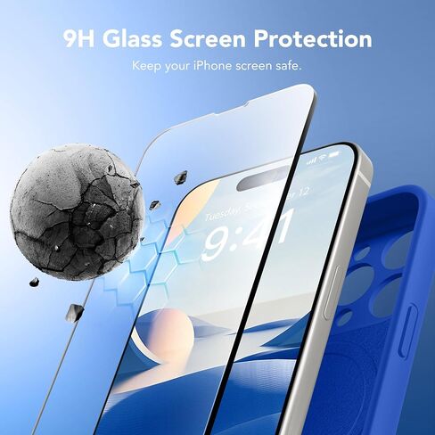 Magnetic for iPhone 14 Pro Max Case, Compatible with MagSafe, [Full Camera Protection][2 Screen Protectors] Silicone Shockproof Protective Phone Case for iPhone 14 Pro Max 6.7", Alpine Green in Saudi Arabia