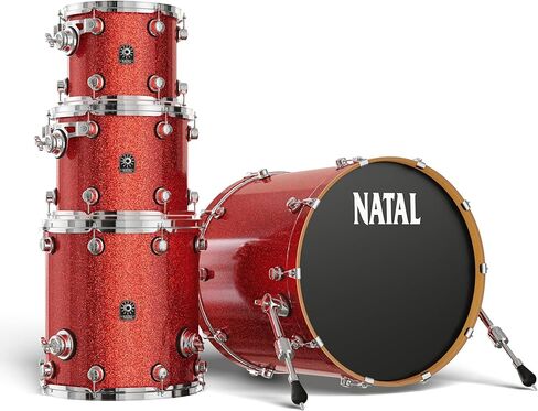 KMA-UF22-SI1 Originals Series Maple US Fusion 22 حزمة شل مكونة من 4 قطع - فضي لامع in Saudi Arabia