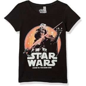 Star Wars Junior's Visions Closeup Vader Slim Fit, Scoop Hem Racerback Tank, Black, Medium