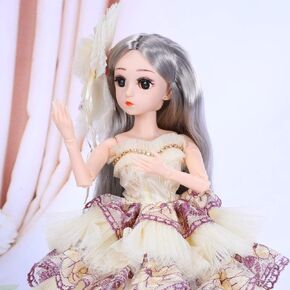 UCanaan BJD Dolls 1/4 SD Smart Doll 18 Inch 18 Ball Jointed Doll DIY Toys with Full Set Clothes Shoes Wig Makeup, Best Gitfs for Girls Christmas Birthday