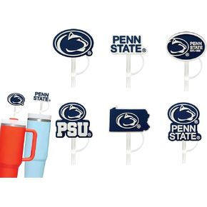 6 Alabama Crimson Tide Straw Covers (10 millimeter) Alabama Crimson Tide Gift for Men and Women Football Fans Fits Large Stanley Simple Modern 40oz Water Bottles (10 mm straw) (Alabama Crimson Tide)