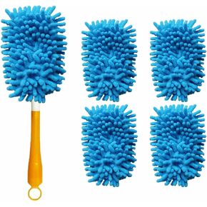 JEBBLAS Reusable Duster Refill Microfiber Duster Head for Name Brand Handle, 360 Heavy Duty Dusters Refills, Green, 4 Pack(Handle is Not Included)