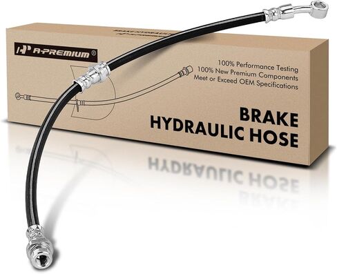 A-Premium Front Passenger Brake Hydraulic Hose Compatible with Select Hyundai Models - Santa Fe 2001-2006 2.4L 2.7L, 2003-2006 3.5L in Kuwait