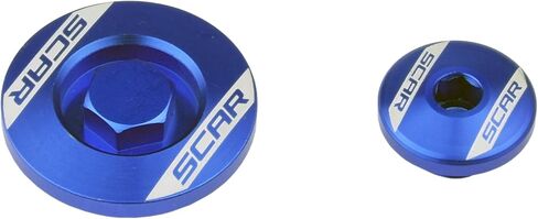 SCAR Engine Plugs Kit Crankcase Cover Compatible with KAWASAKI KX KX-F KXF 250 KX250F KXF 450 KX450F 08-23 - Blue in Kuwait