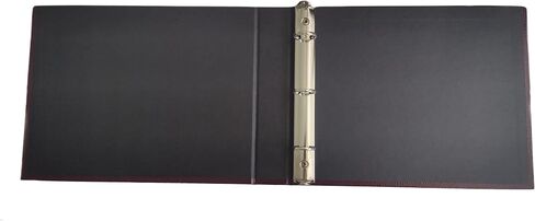 Check Binder for End-Stub Deskbook Checks - Three 3 on a Page Business Check Binder - 3 Ring Sleek Design - Durable - High Capacity Storage - 11 1/4" x 9" (Black) in Saudi Arabia