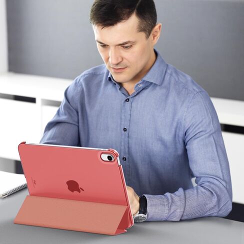 حافظة MoKo لجهاز iPad الجيل العاشر 2022، حافظة نحيفة صلبة من البولي كربونات بغطاء خلفي شفاف لجهاز iPad الجيل العاشر 10.9 بوصة 2022، تدعم معرف اللمس، الاستيقاظ/النوم التلقائي، أزرق فيروزي in Saudi Arabia