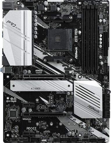 اللوحة الأم Asrock X570S PG Riptide AMD AM4 المقبس Ryzen™ 2000 و3000 و4000 G-Series و5000 و5000 G-Series DDR4 5000+ (OC) in Saudi Arabia