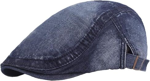 Men and Women Classic Newsboy Cap Jeans Driving Ivy Flat Hat Adjustable in Saudi Arabia