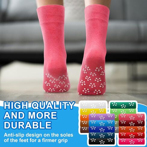JaGely 20 Pairs Womens No Slip Socks Non Skid Socks Anti Slip Socks for Yoga Barre Dance, 20 Colors (Footprint Grip) in Saudi Arabia