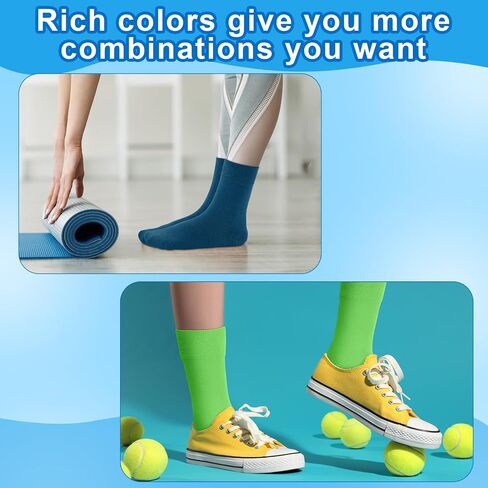 JaGely 20 Pairs Womens No Slip Socks Non Skid Socks Anti Slip Socks for Yoga Barre Dance, 20 Colors (Footprint Grip) in Saudi Arabia