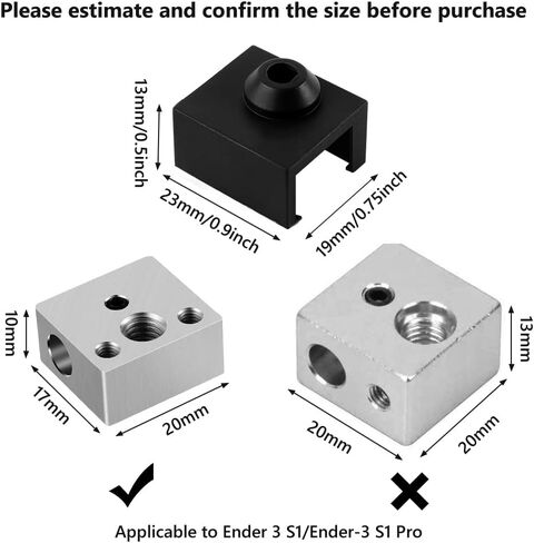Creality Official 3D Printer Hotend Silicone Sock Heater Block Silicone Cover for Ender 3/3 Pro/3 V2, Ender 5/5 Plus/ 5 Pro, CR 10 Series, MK7/ 8/9 3D Printer Hotend (5 Pcs) in Saudi Arabia