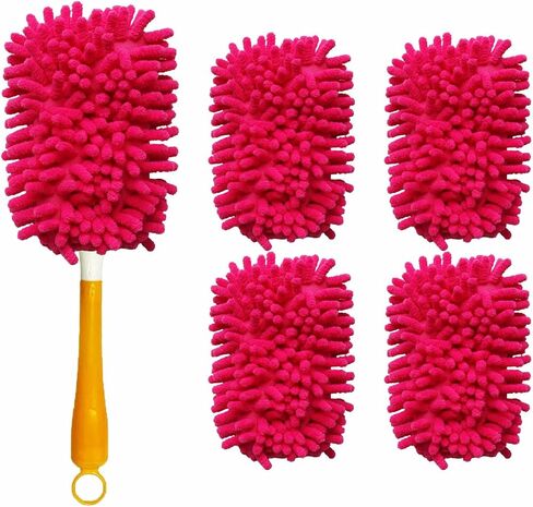 JEBBLAS Reusable Duster Refill Microfiber Duster Head for Name Brand Handle, 360 Heavy Duty Dusters Refills, Green, 4 Pack(Handle is Not Included) in Saudi Arabia