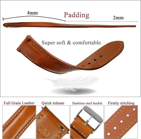 Full Grain Leather Watch Band Men Quick Release Handmade Alligator Crocodile Replacement Watch Strap 18mm 19mm 20mm 21mm 22mm Deployment Buckle in Saudi Arabia
