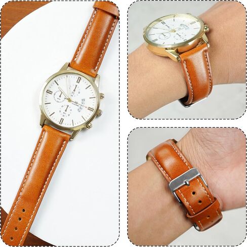 Full Grain Leather Watch Band Men Quick Release Handmade Alligator Crocodile Replacement Watch Strap 18mm 19mm 20mm 21mm 22mm Deployment Buckle in Saudi Arabia