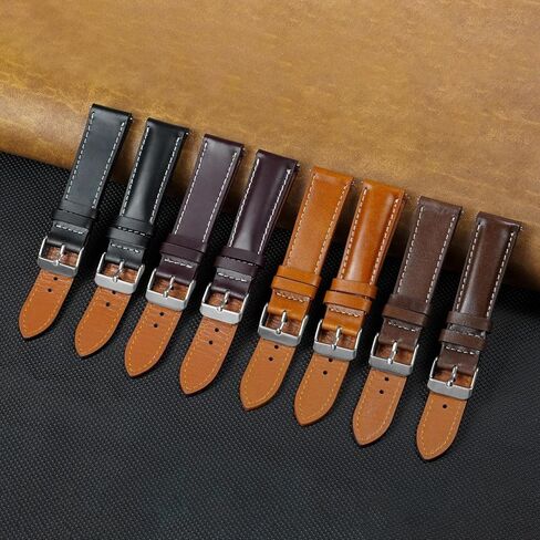 Full Grain Leather Watch Band Men Quick Release Handmade Alligator Crocodile Replacement Watch Strap 18mm 19mm 20mm 21mm 22mm Deployment Buckle in Saudi Arabia