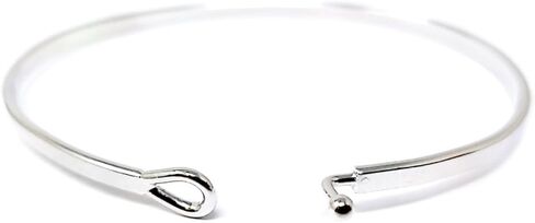 Inspirational I CAN & I Will Message Engraved Thin Cuff Bangle Hook Bracelet (I CAN & I Will-Rosegold, Brass) in Saudi Arabia