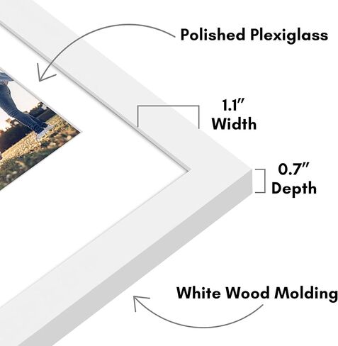 إطار صورة مجمعة مقاس 12 × 28 من Americanflat مع زجاج شبكي مصقول - يناسب صورة واحدة مقاس 8 × 10 أو صورتين مقاس 4 × 6 أو صورتين مقاس 5 × 7 أو صورة مقاس 12 × 28 - مجموعة إطارات حائط المعرض - مجموعة مميزة - أسود in Kuwait