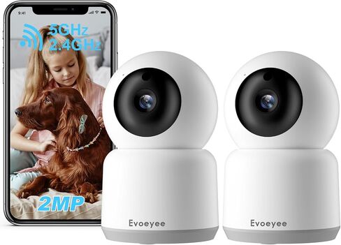 Security Camera Indoor 2MP Baby Monitor, 360° Pet/Dog Cameras for Home Security with Motion Detection, 2.4/5GHz WiFi, with Night Vision, Phone App, 2-Way Audio, Cloud & SD Card Storage in Saudi Arabia