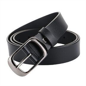 Novetec Women Leather Belts Casual Leather Belt with Pin Buckle Ladies Waist Belt for Jeans Pants
