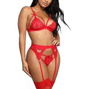 مجموعة الملابس الداخلية النسائية الرباط الرباط الحزام Strappy الصدرية واللباس الداخلي مجموعة تيدي بيبي دول ارتداءها مجموعة Bralette مثير in Kuwait