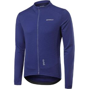 BERGRISAR Men's Long Sleeve Cycling Jersey Spring Fall Road Bike Shirt Biking Bicycle Mountain MTB Jersey
