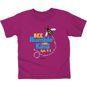 Kids T-Shirt - Bee Humble - Berry - 3T