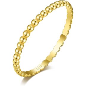 S925 Sterling Silver Rings for Women Stackable Thin Ring Sterling Silver Jewelry Gifts for Her