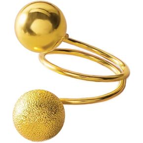 Boho Ball Adjustable Open Wrap Ring Polished Brushed 12mm Balls Stacking Statement Wedding Finger Rings for Women Girls Fashion Layered Comfort Fit Christmas Birthday Jewelry Gift for Friends Sister