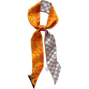 Versatile Silk Like Skinny Scarf Narrow Neckerchief Women’s Fashion Bag Ribbon Scarf Headbands Trendy Hair Band