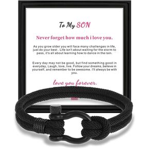 FAOYUDAWEI Men Bracelets Valentines Day Birthday Christmas Graduation Anniversary Gifts for My Man Dad Husband Boys Boyfriend Son Bonus Son Teen Teenage Gift Jewelry